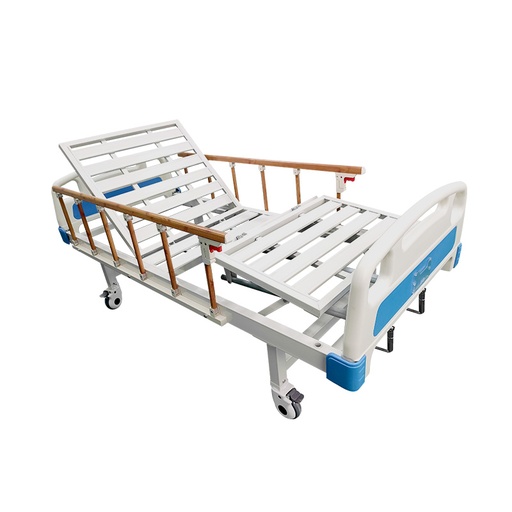 [B-01-011155] Cama de Hospital Manual 2 Funciones (Listones, Variante)