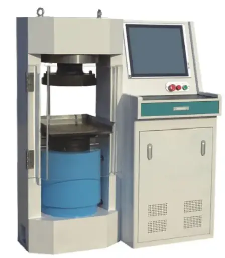 Prensa de compresion de hormigon