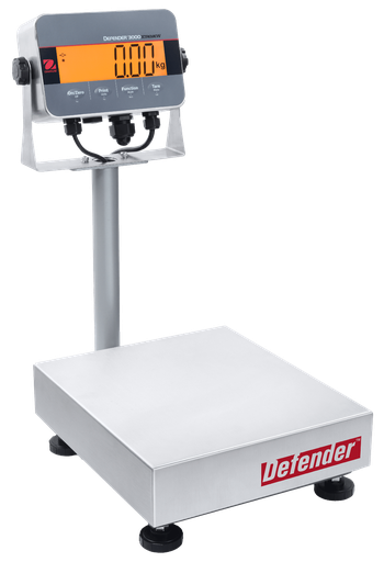 [HB-4816] Báscula de banco híbrida Ohaus Defender 3000, de columna — Capacidad de 20 lb a 140 lb