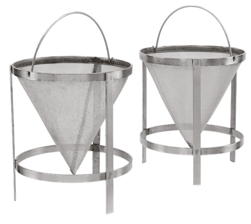 [H-1499.1] Extractor de reflujo de asfalto, 2000 g, cono de malla metálica, soporte para muestras de 1000 g (juego de 2)