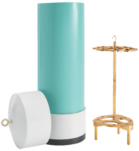 [H-3267B] Recipiente para barra de mortero, redondo con soporte para barra