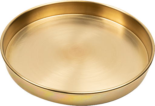 Bandeja de tamiz inferior de latón, 8" de diámetro, 1" (25 mm) de profundidad, H-3960P