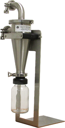 Ciclón de alta eficiencia para aparatos de tamizado por microchorro de aire