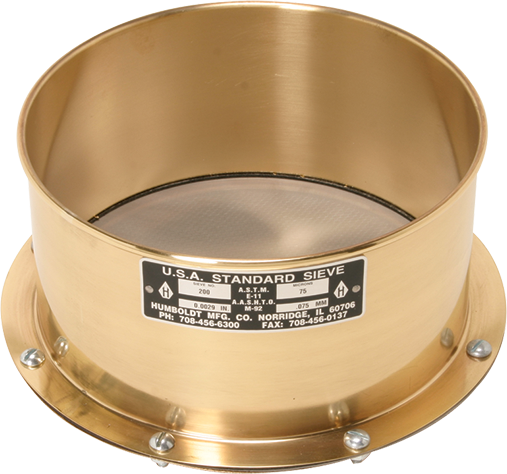 [H-3942] Tamiz, lavado humedo, 8'' de diametro. X 4'' de profundidad, con malla reemplazable #200