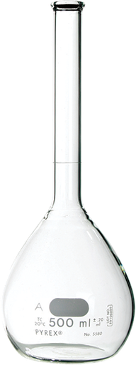 [H-3391] Matraz aforado, capacidad de 100 ml, sin tapon