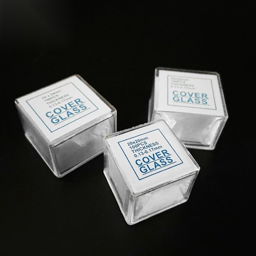 Vidrio para cubierta de microscopio 18x18-24x60 mm