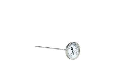 [H-2632D] Termometro, esfera, escala doble, vastago largo de 8'', 0 a 220°F/-10 a 100°c