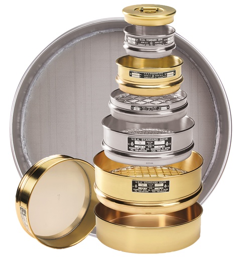 Tamices ASTM Ø4" altura estándar – Transición (0.425–4.75 mm)